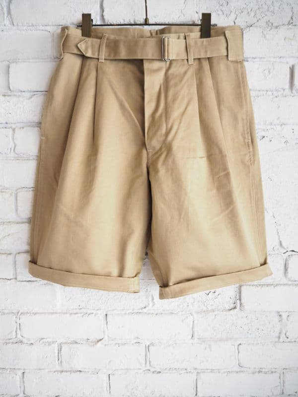 ベルテッドチノショーツ[ベージュ]
