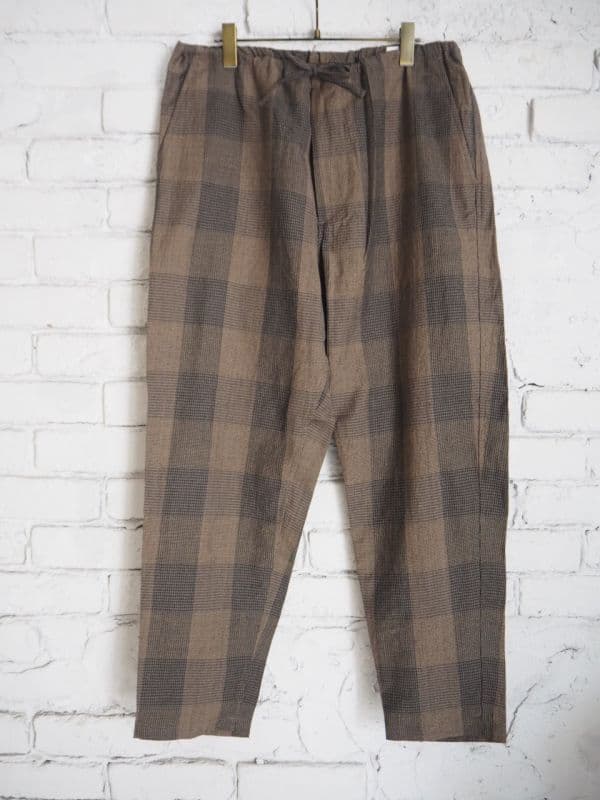 ウールラミーチェック テーパードパンツ[コアラ]
