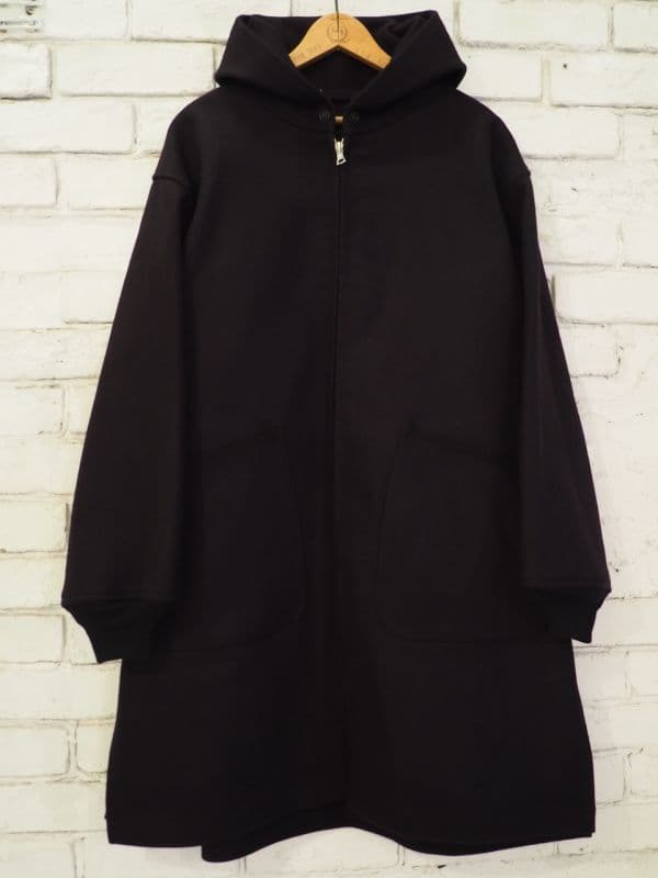 メルトンフーデッドコート[ネイビー]