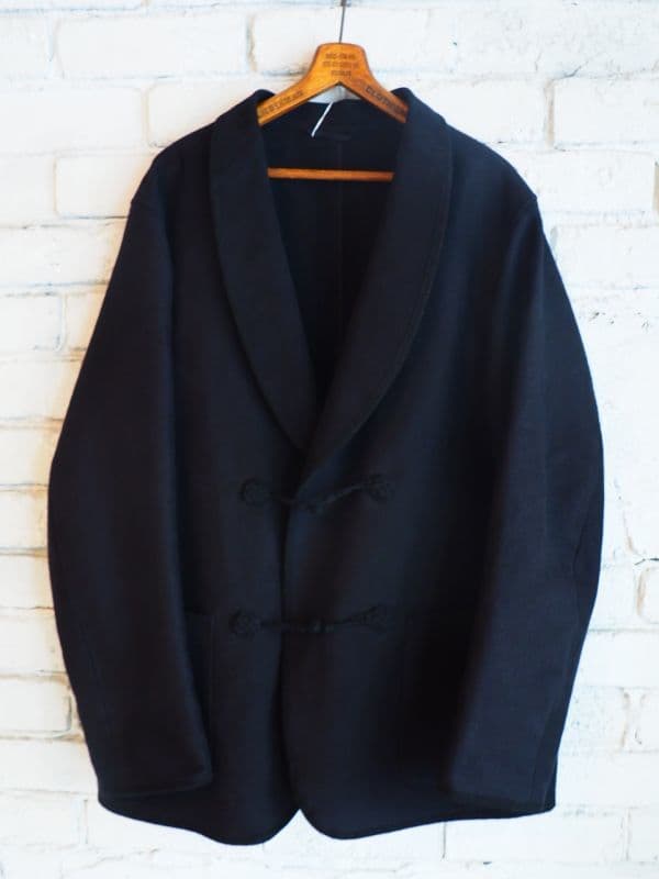 モールスキン スモーキングジャケット[ブラック]