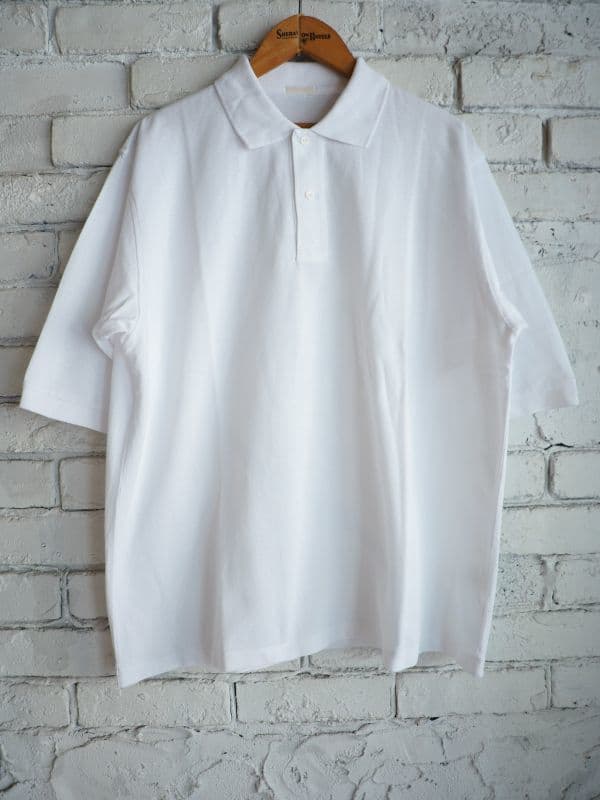 鹿の子半袖ポロシャツ[ホワイト]