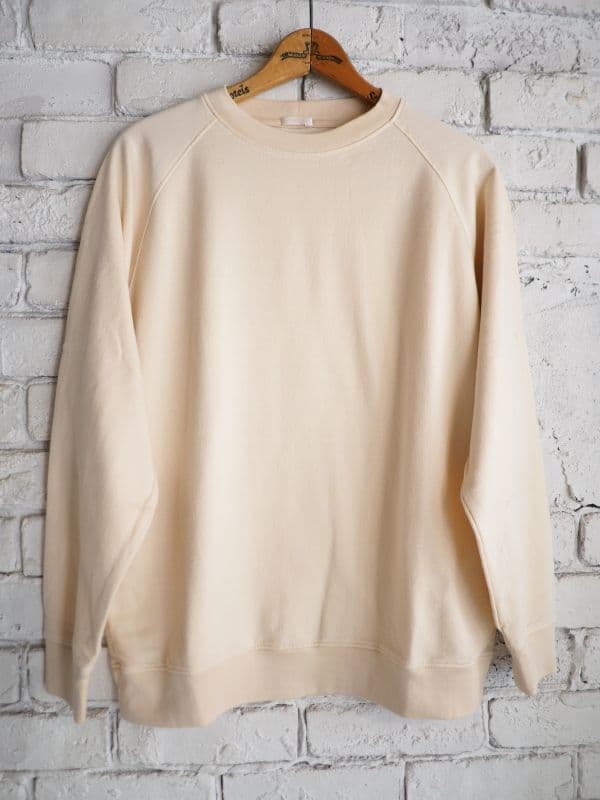 コットンシルク長袖クルー[エクリュ]