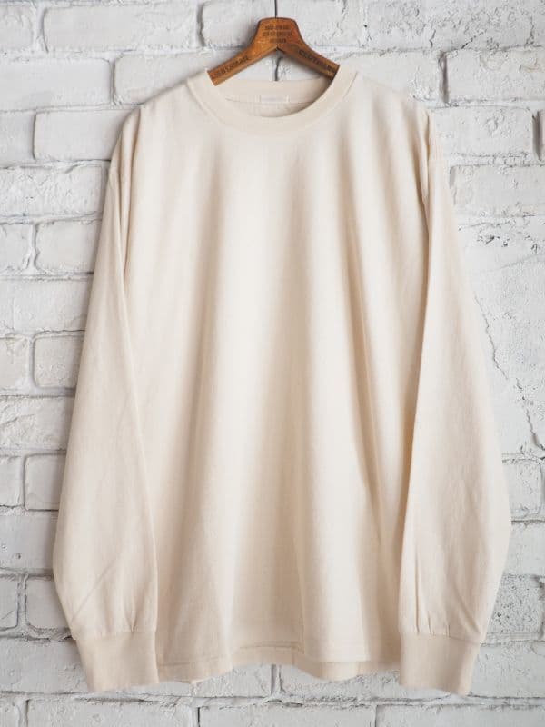 空紡天竺長袖クルー[チャコール]