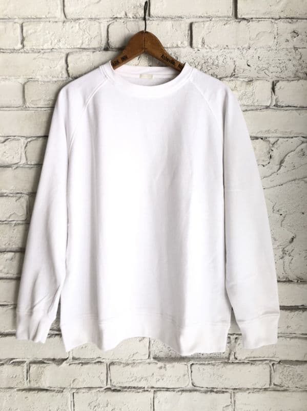 インレイ起毛長袖クルー[ECRU]