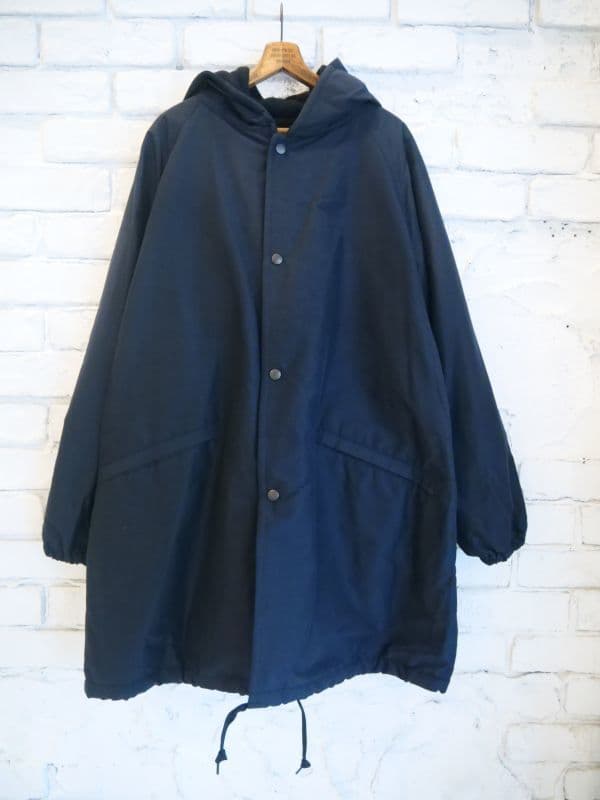 コットンシルクフーデッドコート