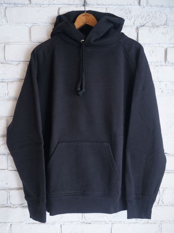 コモリ コットン吊裏毛パーカー (U03-05002)[ブラック]