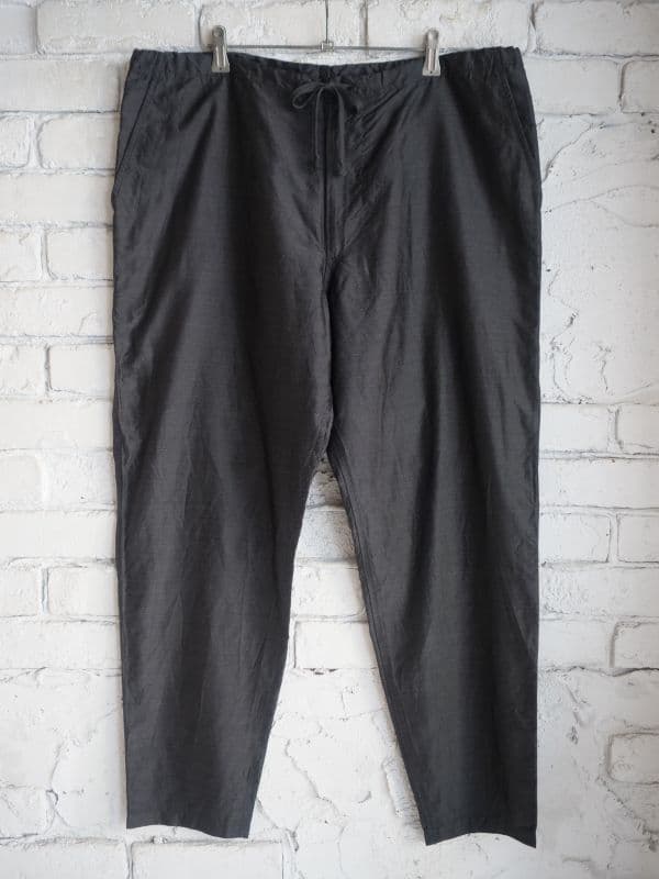 杢シルクテーパードパンツ[チャコール]