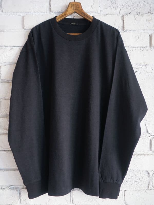 コモリ 空紡天竺 長袖Tシャツ (X03-05024)[ブラック]