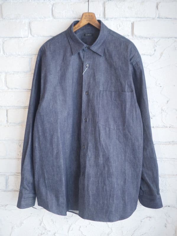 コモリ デニム コモリシャツ (X01-02004)[ネイビー]