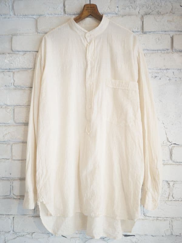 コモリ モスリンプルオーバーシャツ (X01-02011)[エクリュ]