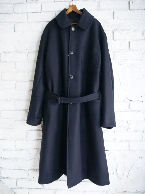 コモリ ウールカシミヤミリタリーコート (Y03-04021)[ネイビー]