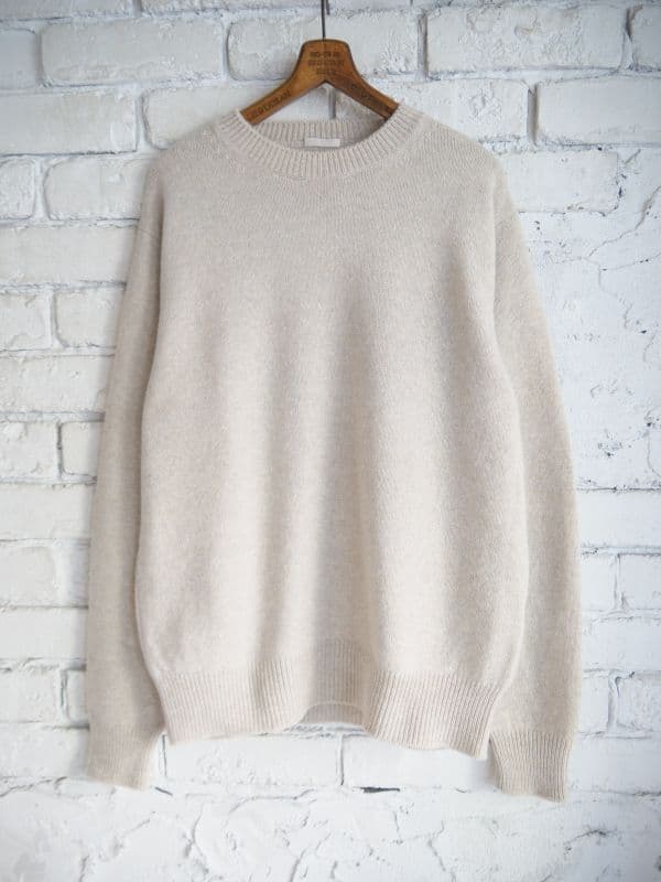 コモリ ラムズウールクルーネックニット(Y03-06015)[エクリュ]