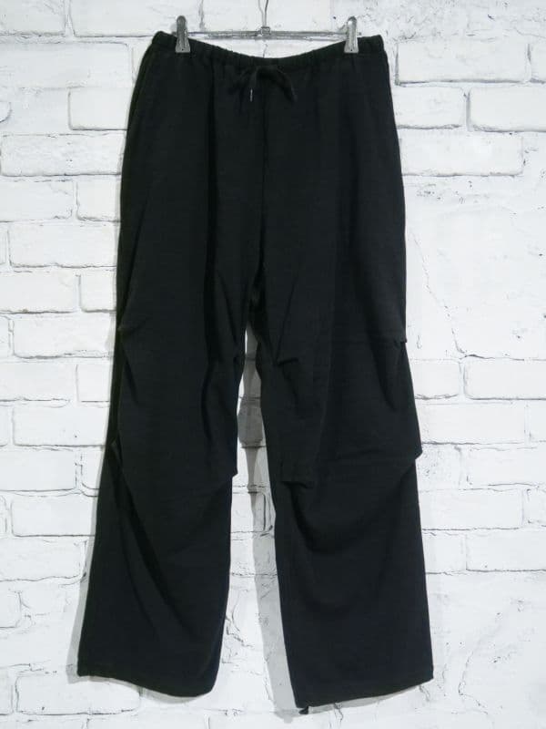 コモリ コットンジャージニータックパンツ (Z01-05008)[フェードブラック]