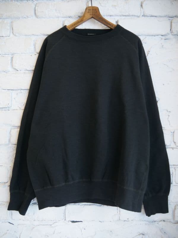 製品染裏毛クルーネック (Z01-05029)[インクブラック]