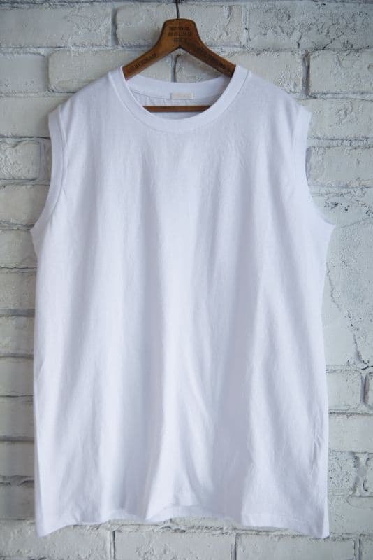 コモリ コットンジャージー ノースリーブ（Z01-05011）[フェードブラック]