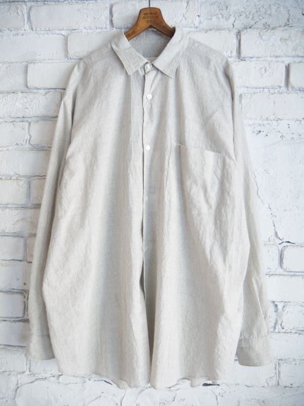 KADHI コットンコモリシャツ(Z01-02011)[ストライプ]