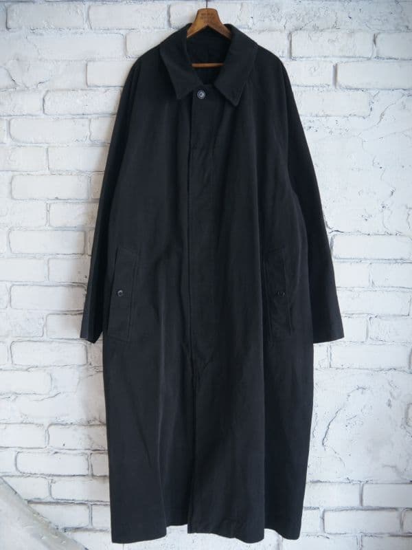 コモリ 製品染バルカラーコート (C03-04013)[ブラック]