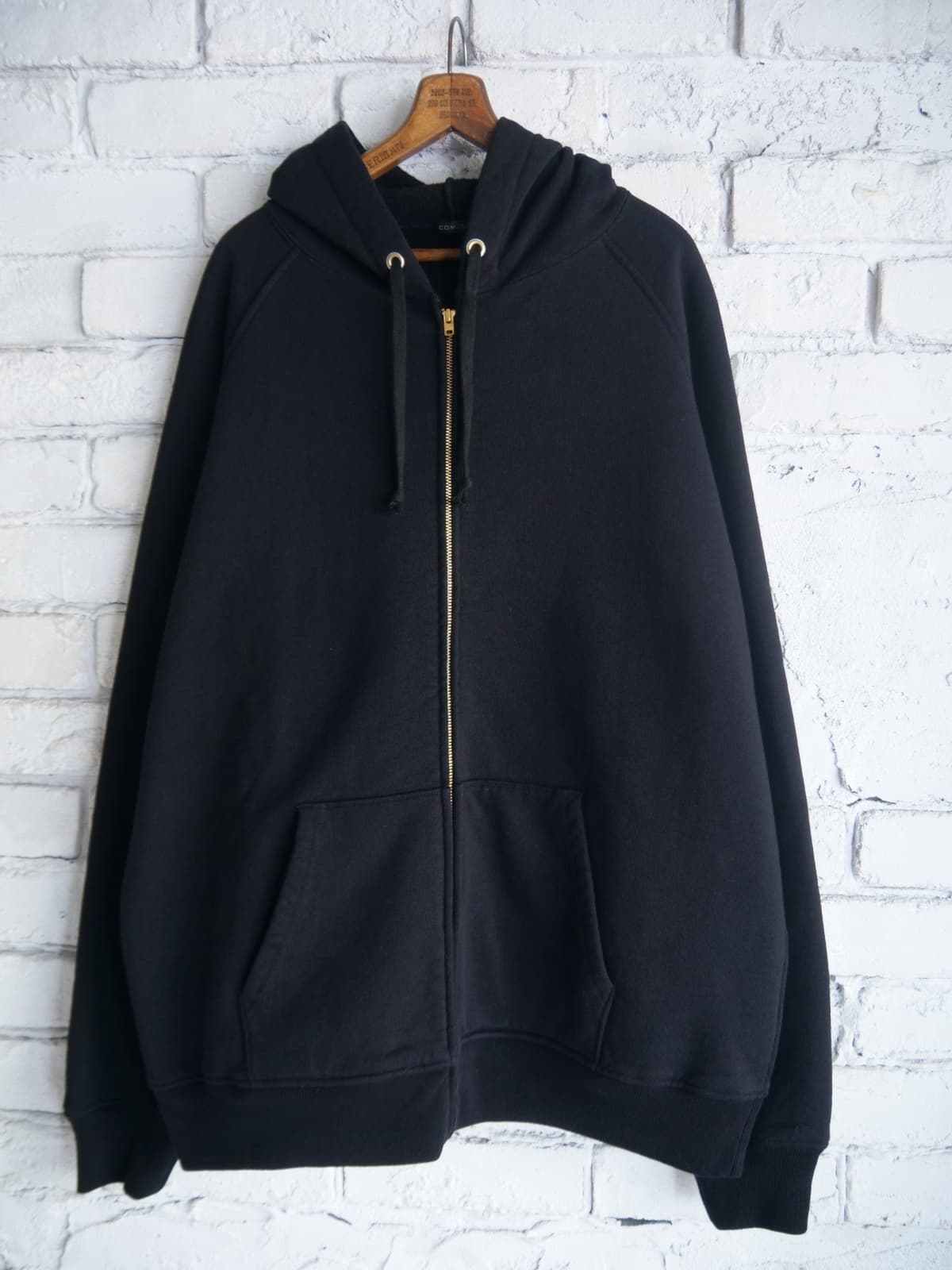 コモリ コットン裏毛ジップパーカ (B01-05001)[ブラック]