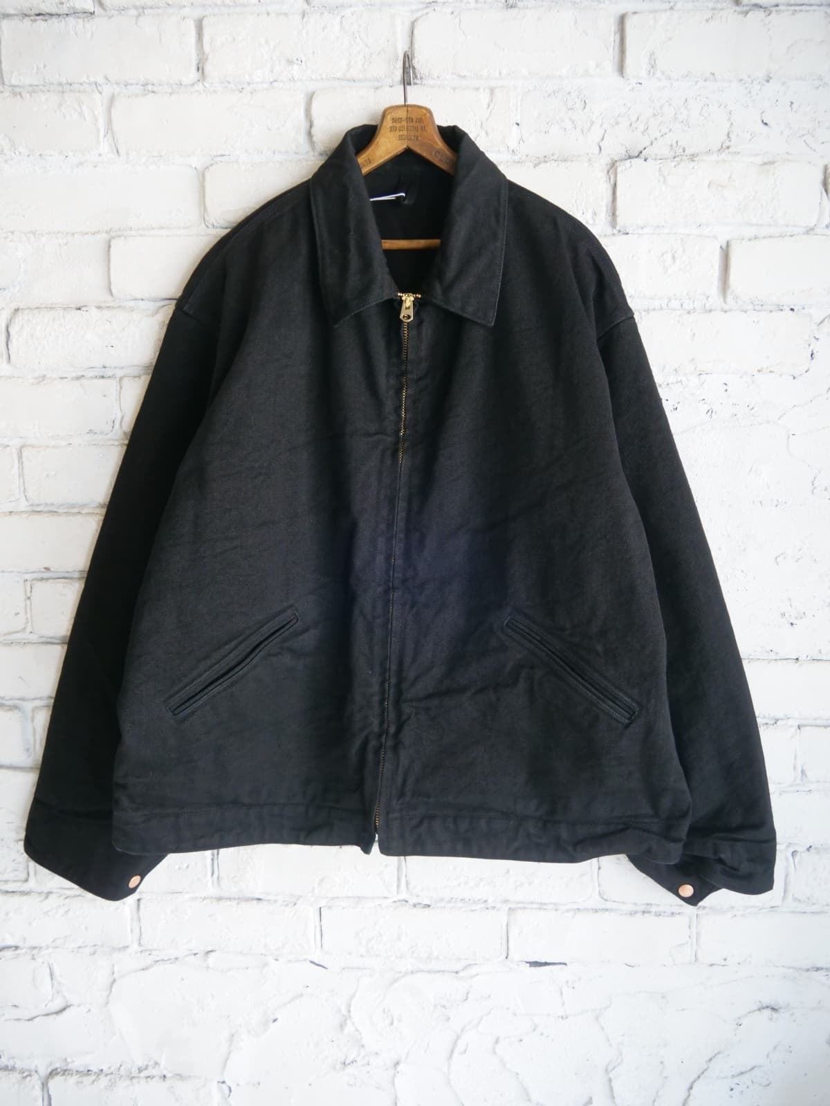 コモリ ブラックデニムジップショートジャケット (D01-01001)[ブラック]