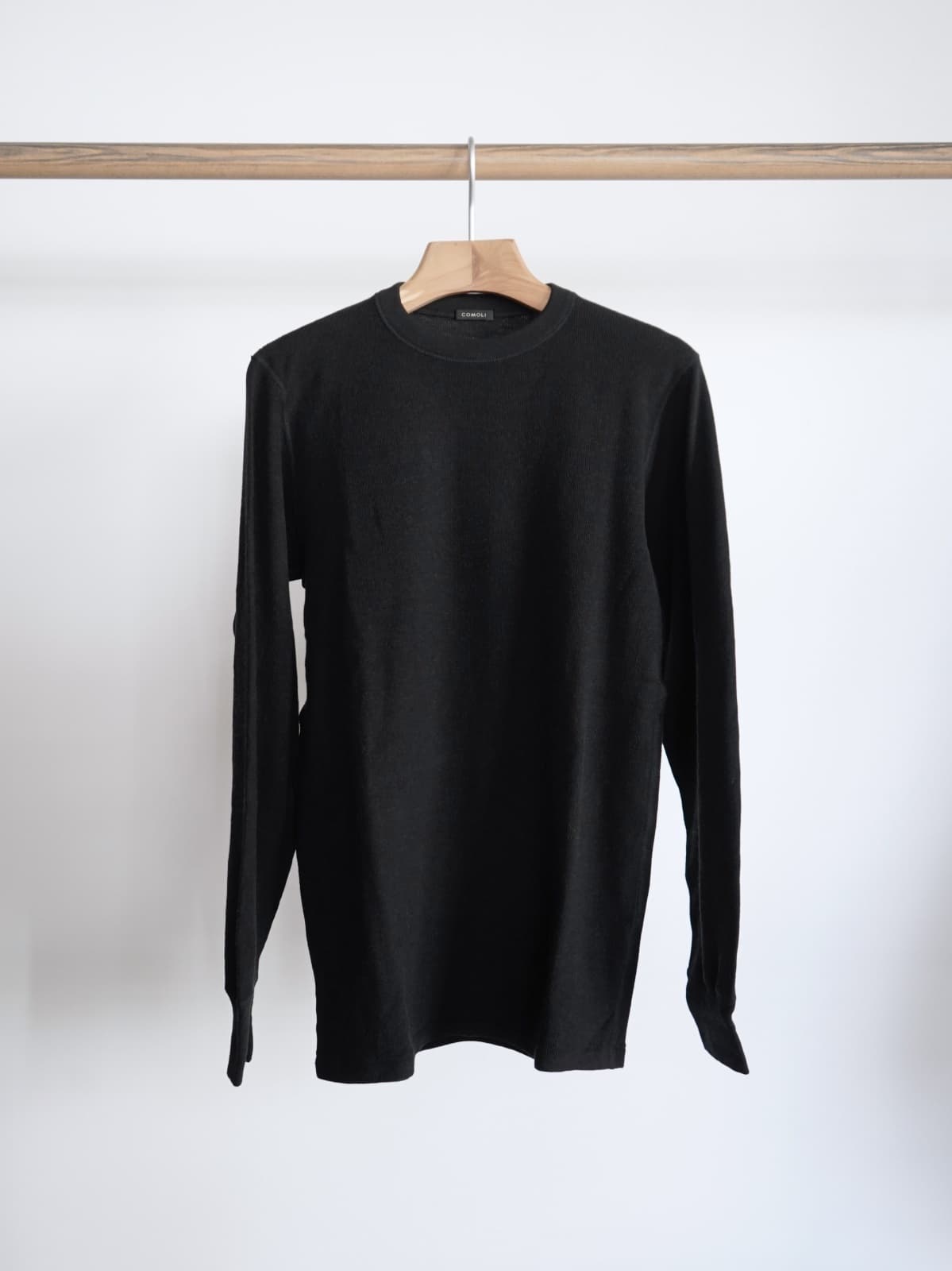 コットンカシミヤベースレイヤー長袖クルー