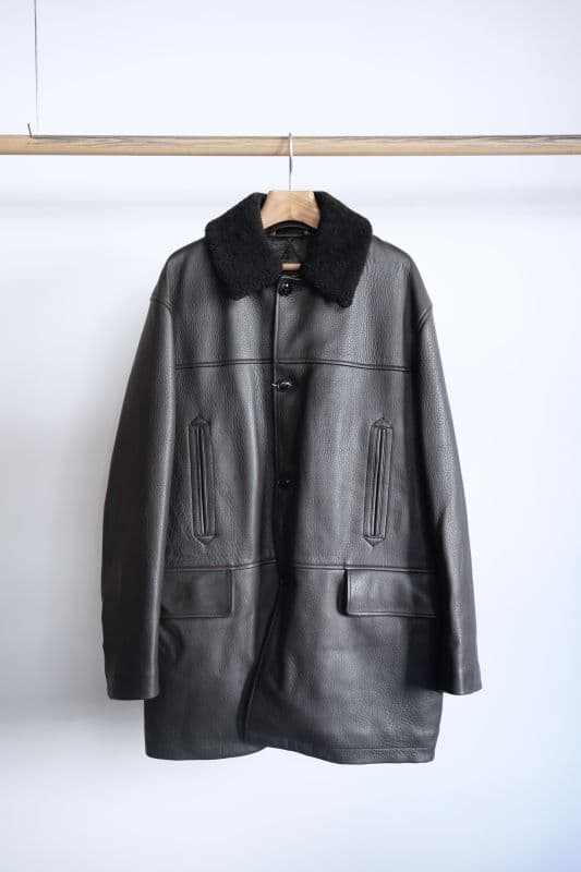 シープグレインレザーコート