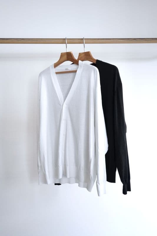 COTTON V NECK CARDIGAN