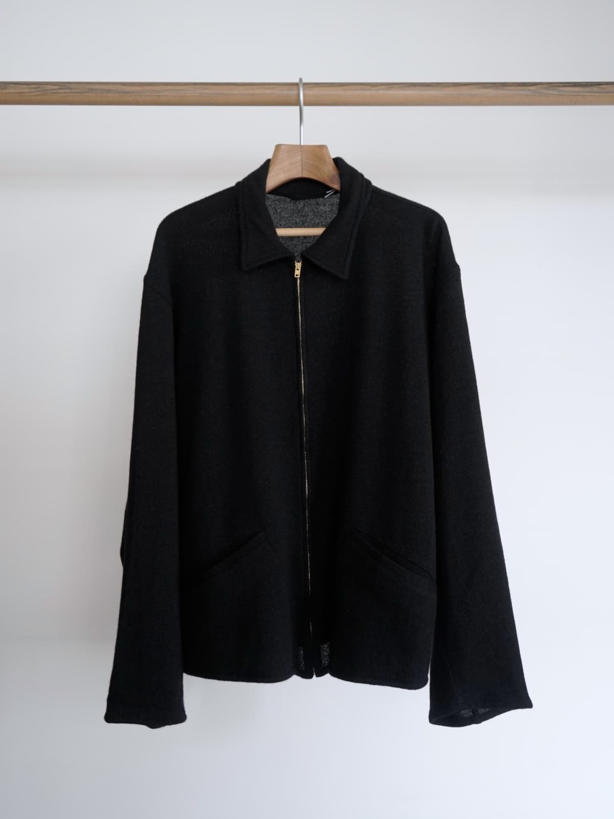 カシミヤ和紙 ジップショートジャケット