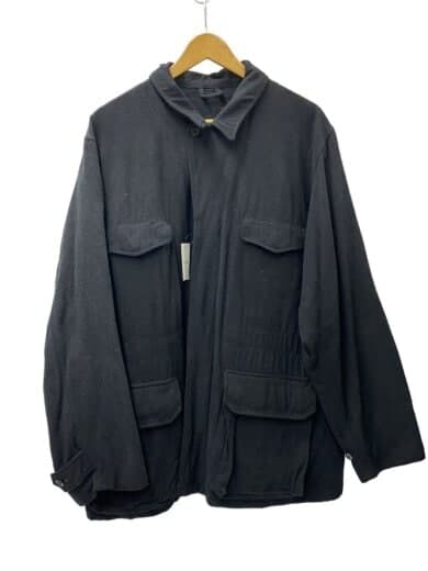 ミリタリージャケット/3/シルク/BLK/無地/Z01-01020