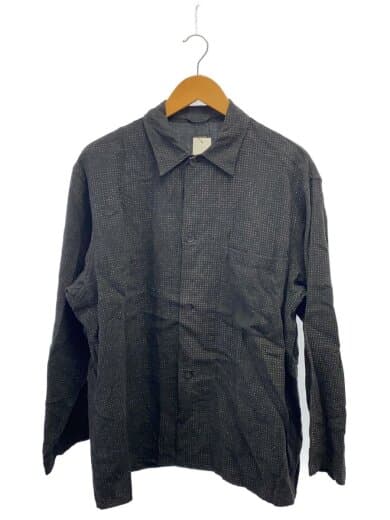 長袖シャツ/1/リネン/BLK/ドット/x01-01027/23ss/リネンドットシャツジャケット//