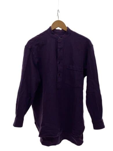 長袖シャツ/2/ウール/NVY/チェック/Q03-02006