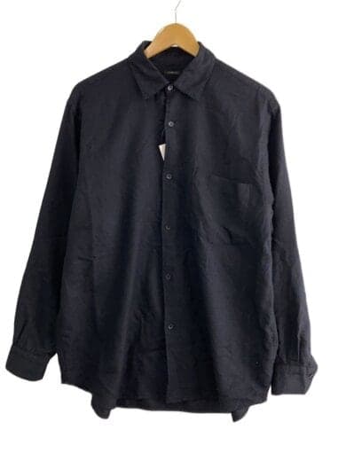 24AW/カシミヤシルク製品染めシャツ/2/カシミア/BLK/A03-02008//