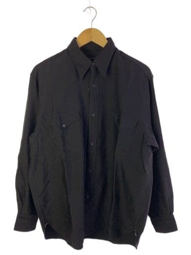 長袖シャツ/2/ウール/BLK/W03-02013