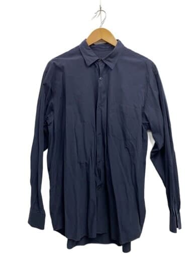 長袖シャツ/4/コットン/BLK/無地/Q03-02001//