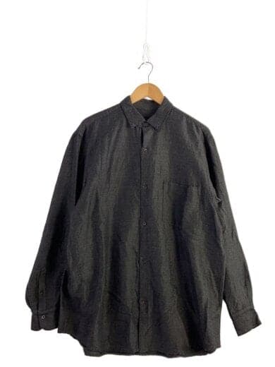 21SS/ウールシルクシャツ/長袖シャツ/3/ウール/GRY/T01-02003