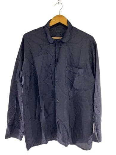 長袖シャツ/3/シルク/BLK/V01-02015/22SS/シルクパイピング シャツ