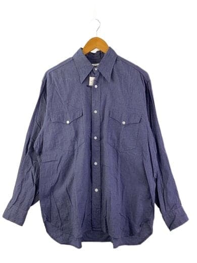 長袖シャツ/1/コットン/BLU/U03-02005