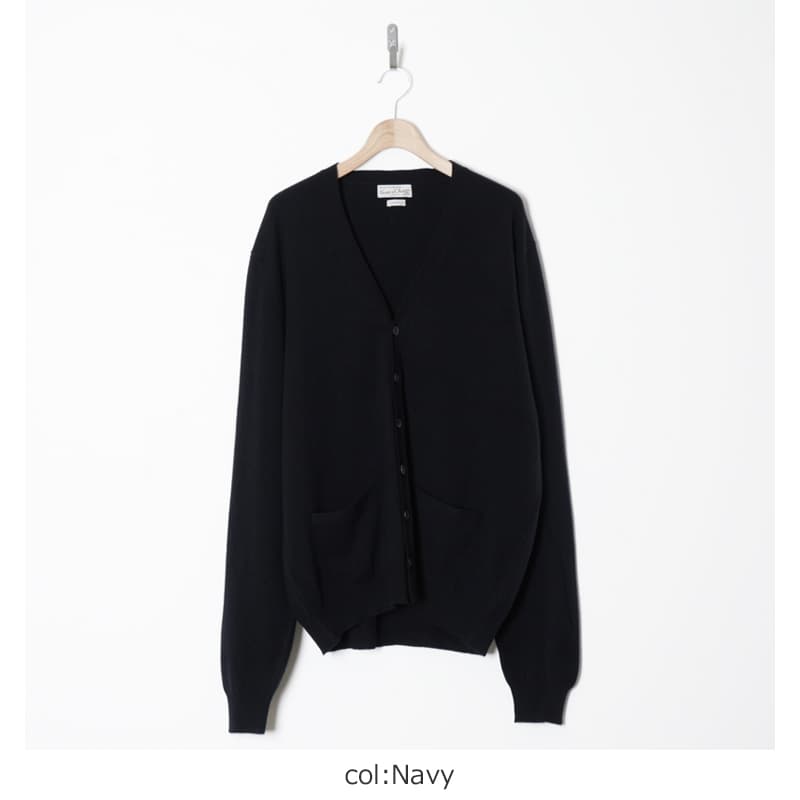 SCOTT&CHARTERS別注Vネックカーディガン（charcoal）