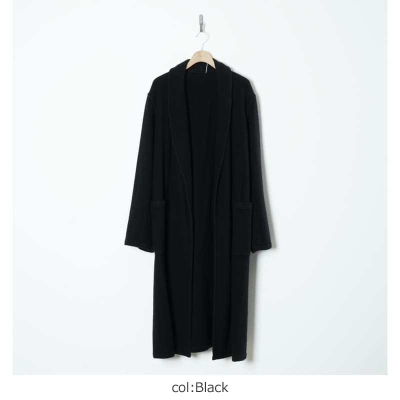 カシミヤローブコート（black）