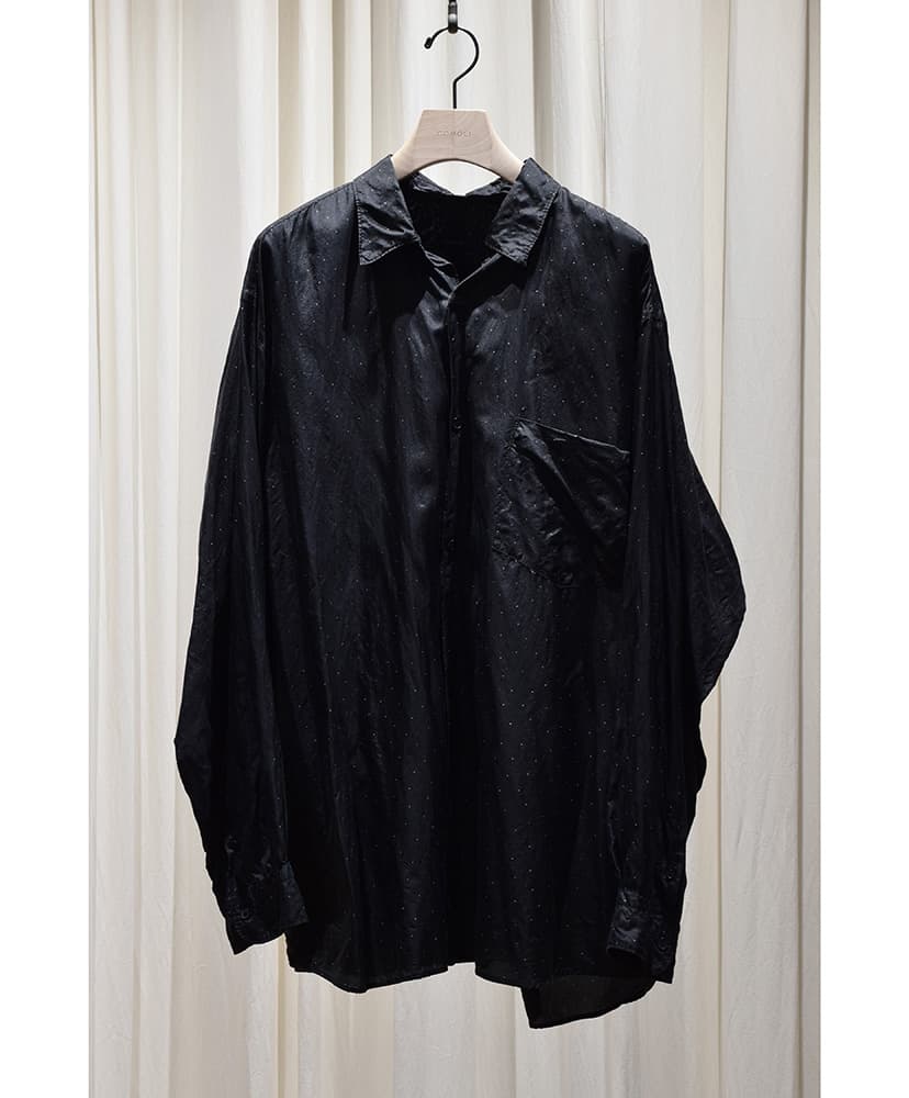 COMOLI シルク ドット  コモリ シャツ