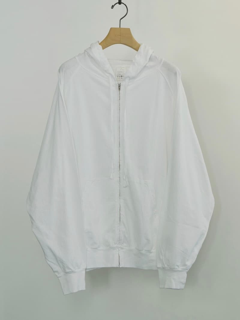 (コモリ) / ジャージ ジップパーカ / WHITE