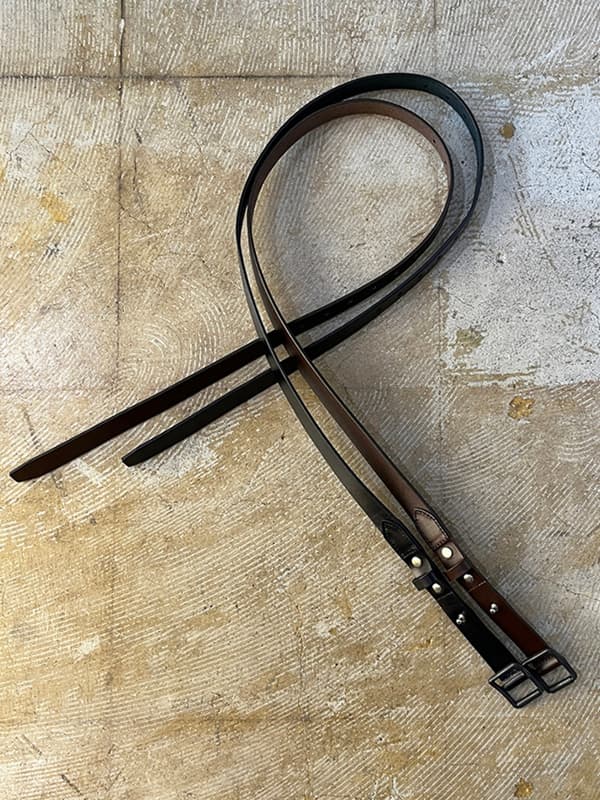 BUTTON STUD LEATHER BELT