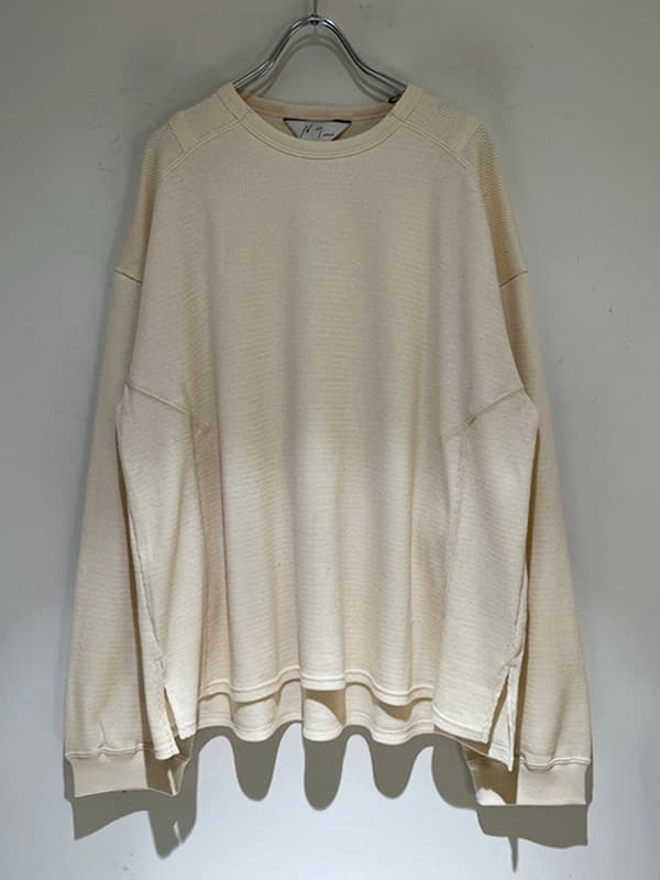 WAFFLE CREW NECK LS