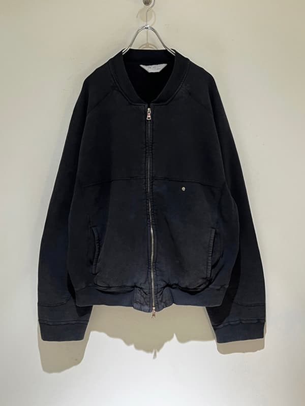 ANCELLM（アンセルム） Fleece Lined Sweat Varsity Shirt（フリースラインドスウェットバーシティシャツ） ブラック