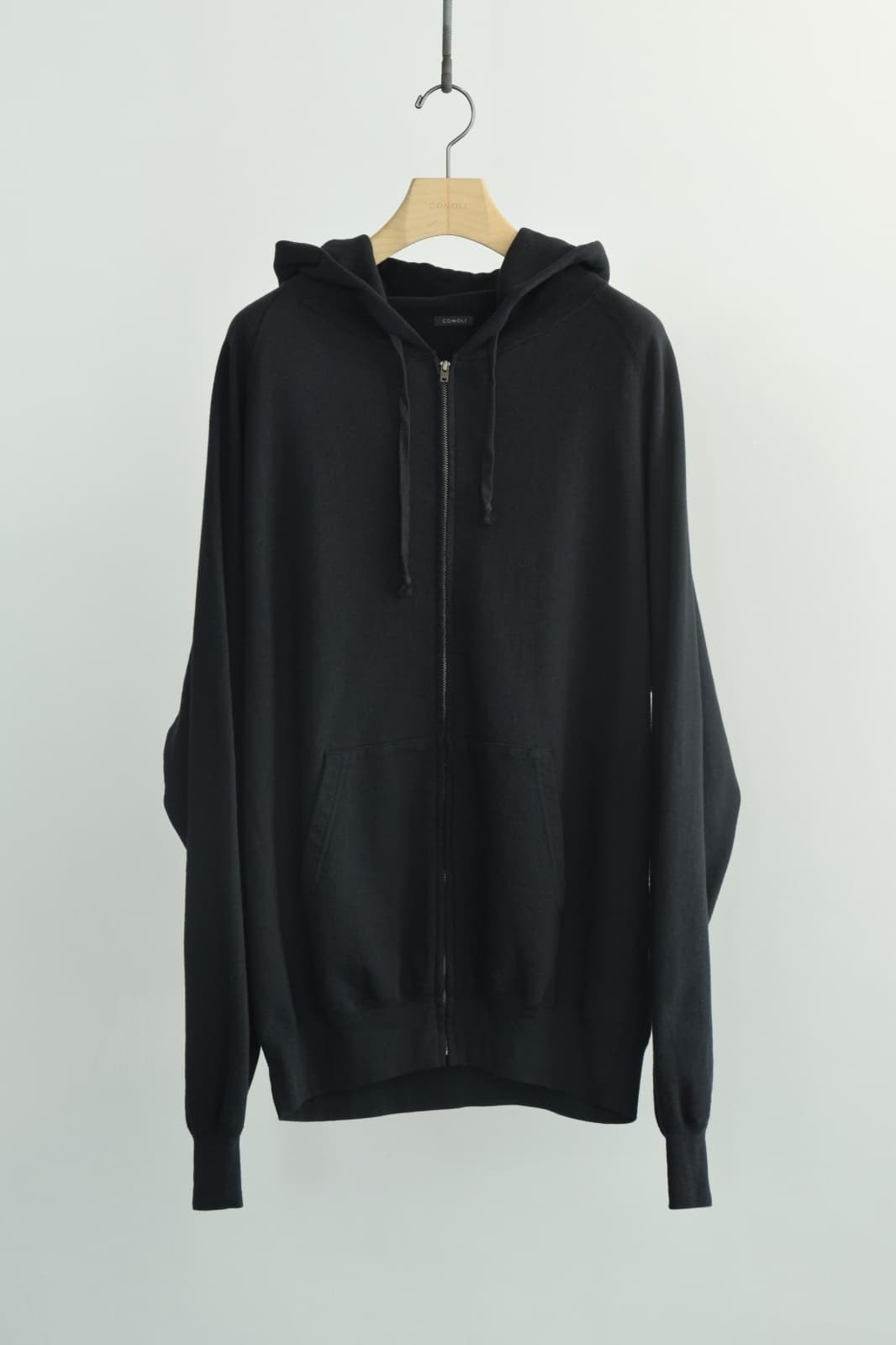 COMOLI LW コットン裏毛 ジップ パーカ