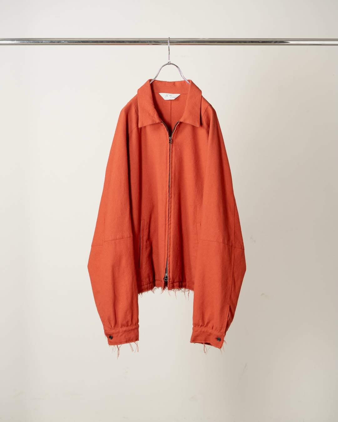 ANCELLM SHRINK WOOL ZIP-UP SHIRT JACKET