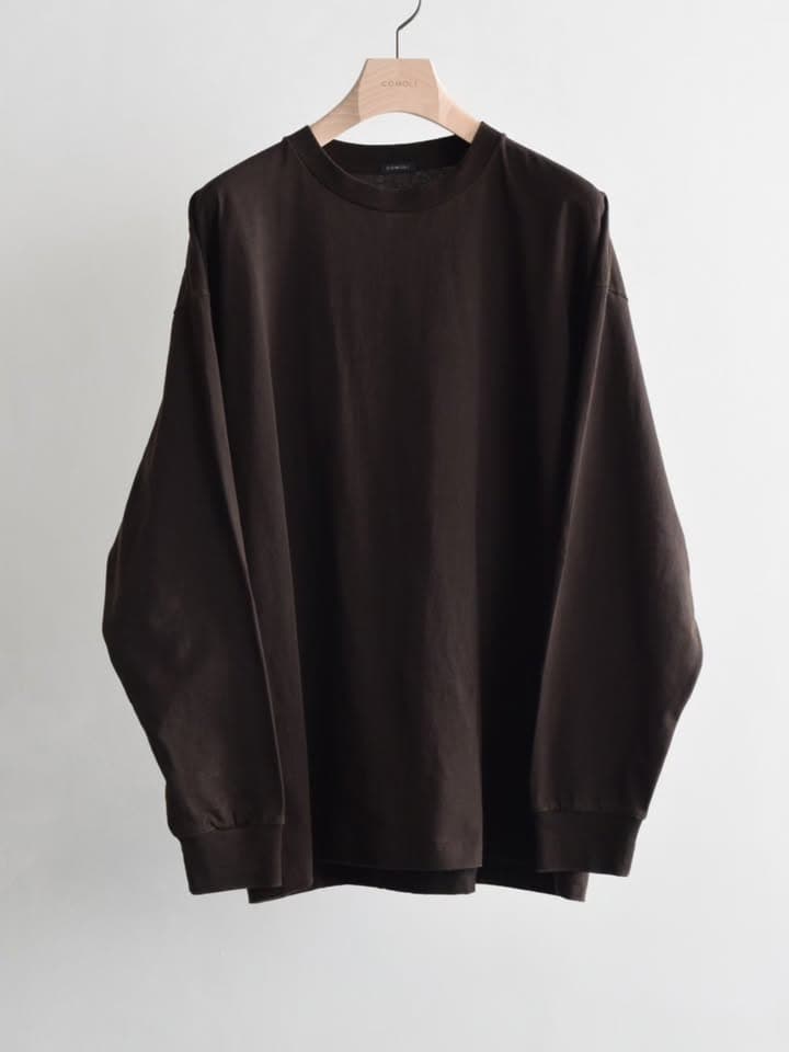 COMOLI コットンジャージ 長袖Tシャツ