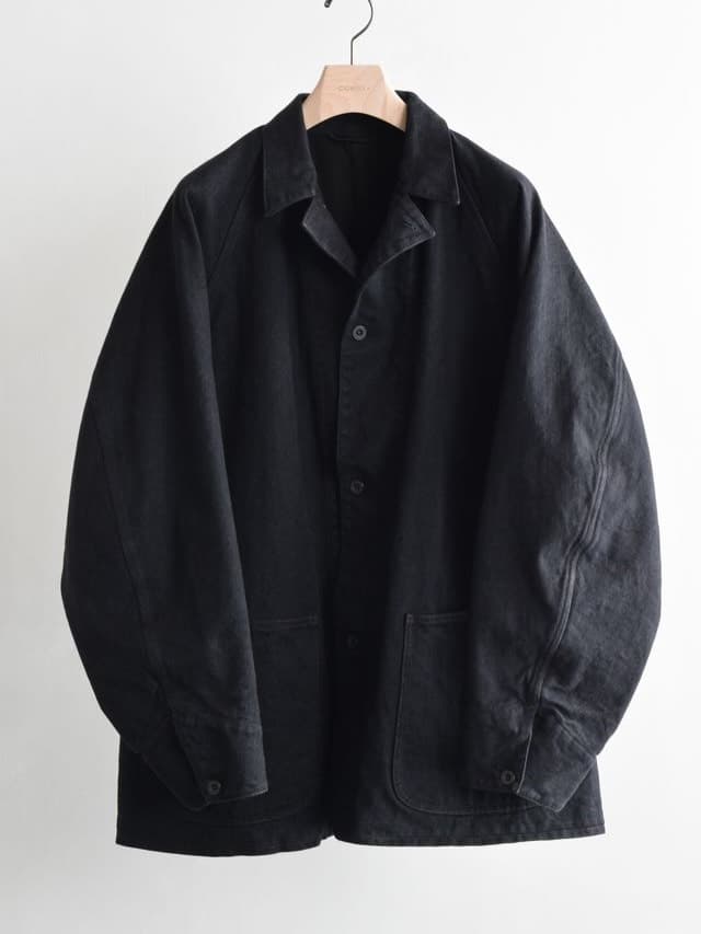 COMOLI ブラックデニム ワークジャケット