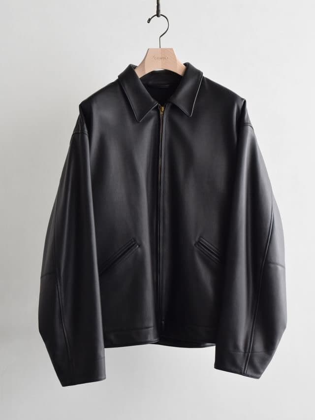 COMOLI カーフスキン ジップショートジャケット