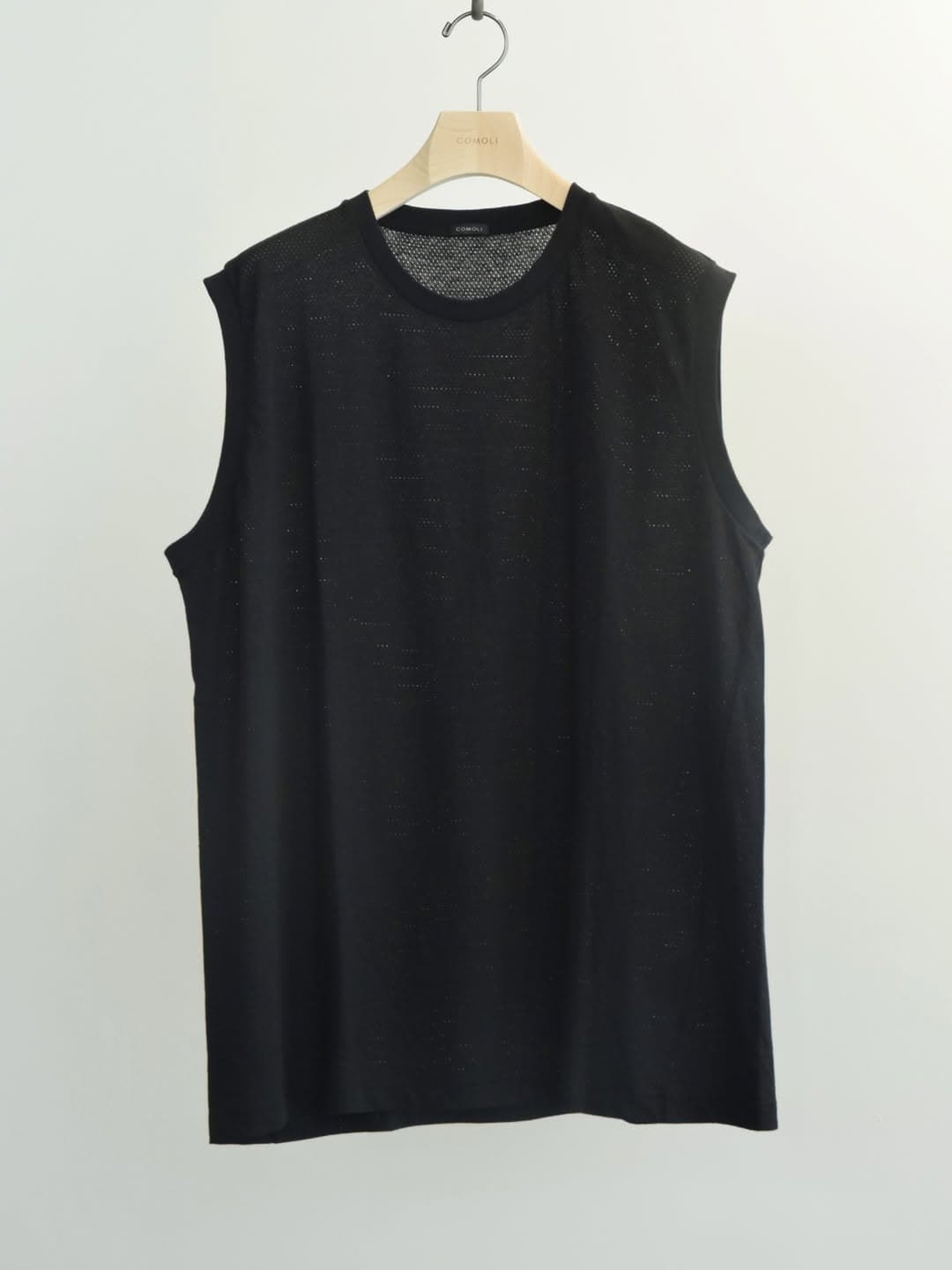 COMOLI コットンメッシュ ノースリーブ