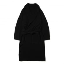 コモリ | シルクパイル ローブコート - Black